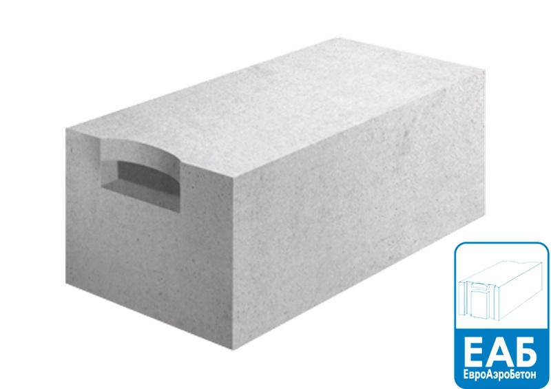 Газобетонный блок ЕАБ D600 625x100x250
